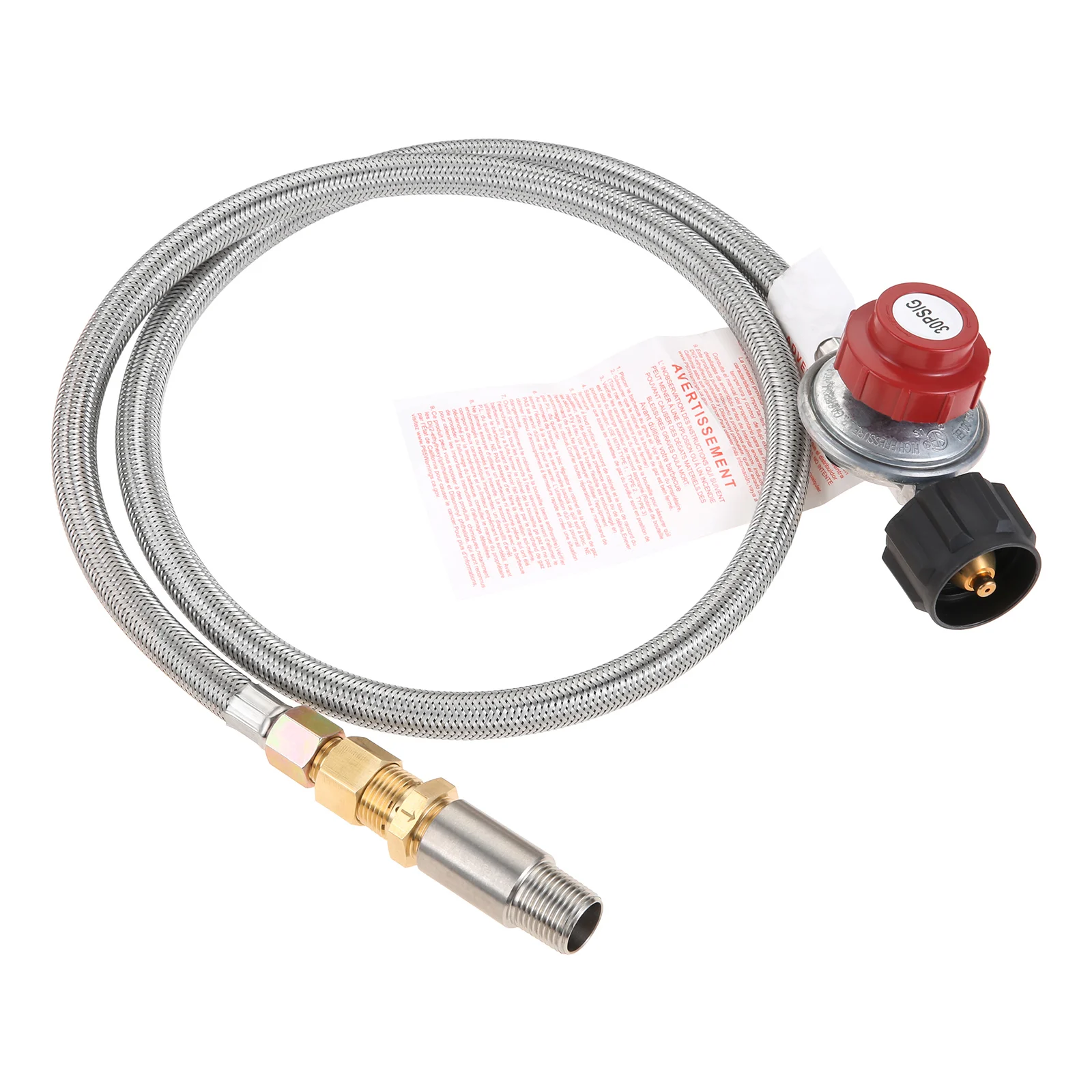 Pengatur Jarak Kompor Lubang Api Pemanggang Gas Propana Pipa Kuningan Pas 3/4 "Pipa Wanita 1/2" Flare & Katup Nosel Mixer Udara 1/2"