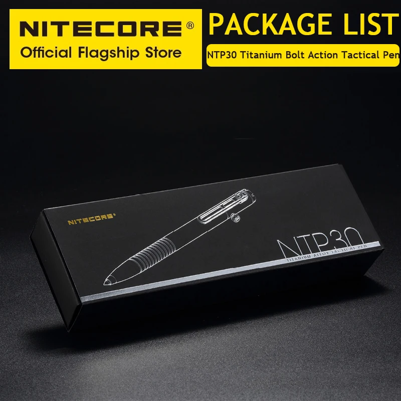 NITECORE NTP30 Titanium Alloy Tactical Pen Self Defense Personal EDC Pen Survival Writing Emergency Glass Breaker Multipurpose