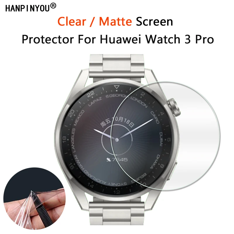 10 Pcs For Huawei Watch 3 Pro 48mm Sports Smart Watch Ultra Clear Glossy / Matte Screen Protector Soft Film -Not Tempered Glass