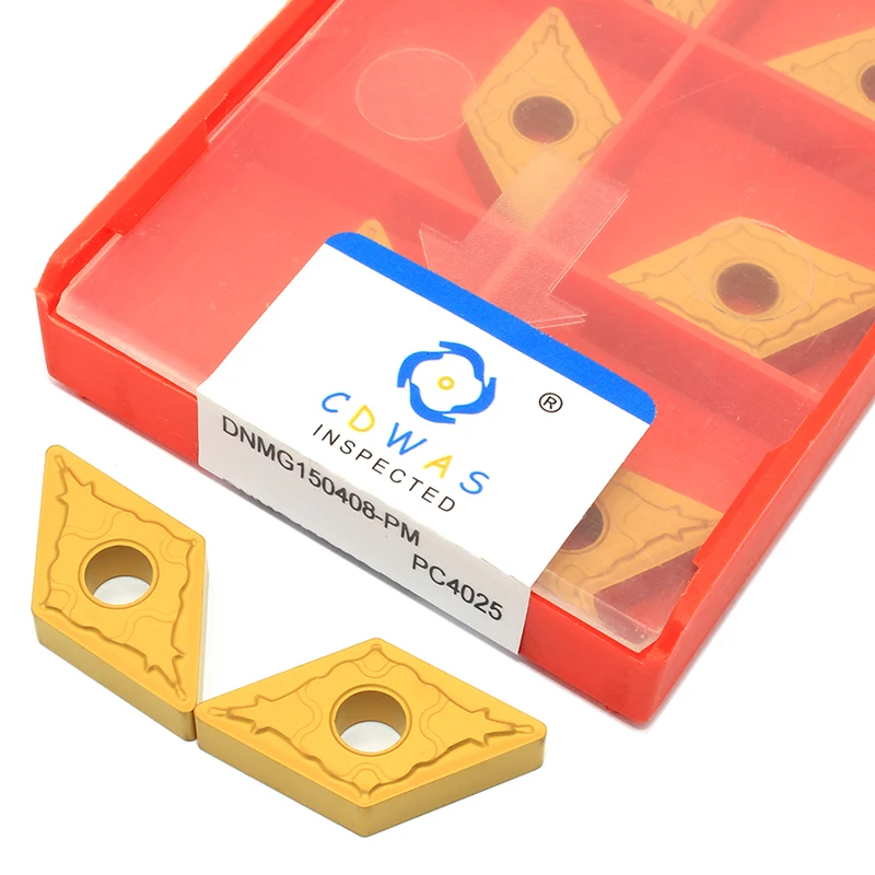 Insertos de carburo de alta calidad, herramienta de torneado externo DNMG150408 PM PC4025, DNMG 150408 CNC, cortador de torno para acero duro, 10 Uds.