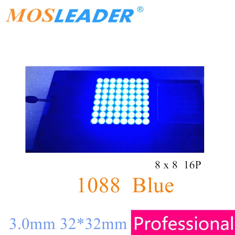 Mosleader 50pcs Blue Jade green 8x8 1088 8*8 Led Lattice dot array Dot Matrix Display LED Display Module 3.0mm 32*32mm 32x32mm