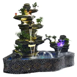 Chinese Style Handle Artificial Mountain and Fountain Ornaments Fish Tank Decoration Outdoor Courtyard Living Room