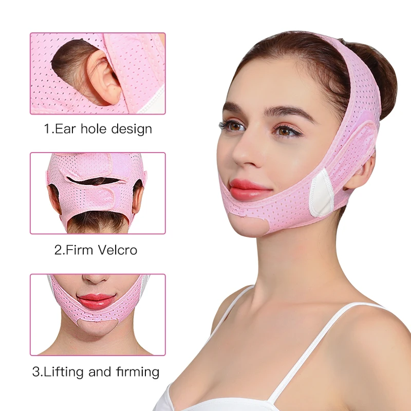 Face Slimming Bandage Breathable V Line Face Shaper Chin Cheek Lift Up Belt Facial Double Chin Lifting Anti Wrinkle Strap