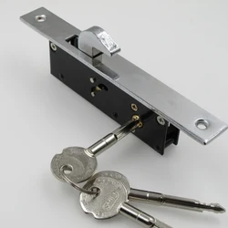 Sliding Glass Door Replacement Mortise Lock замок With Adapter Plate and Keys, 4mm Screw Holes, for Door Of 35-45mm Thickness