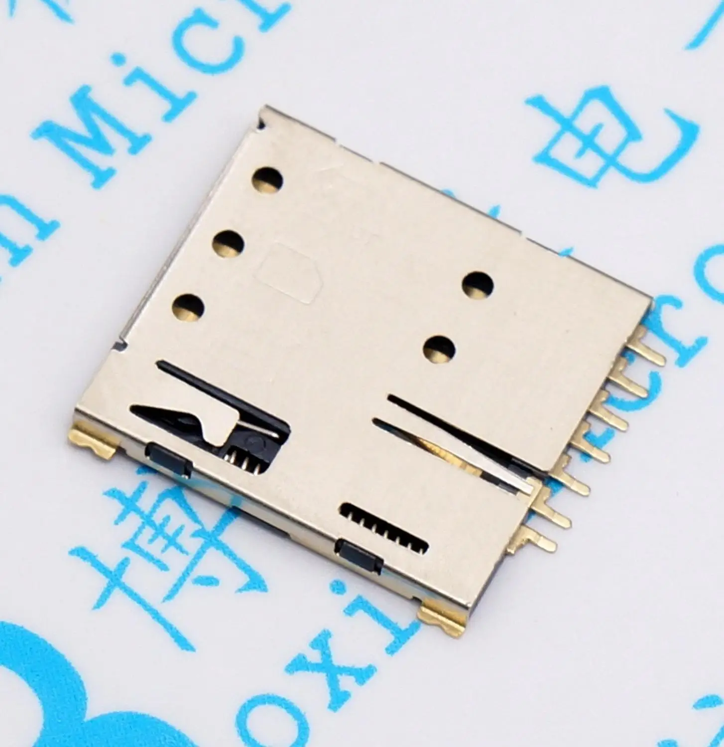 

7P 7-pin Nano SIM card slot socket adapter Nano-SIM Gold plating high quality Push and Self-elastic for PCB board Phone