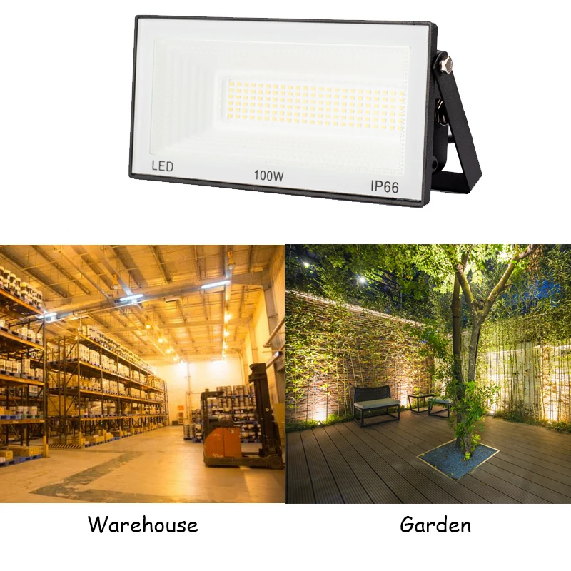 Imagem -03 - Impermeável Led Flood Light Refletor de Parede ao ar Livre Iluminação do Jardim Holofote Quadrado Holofote de Rua Ip65 50w 100w 220v