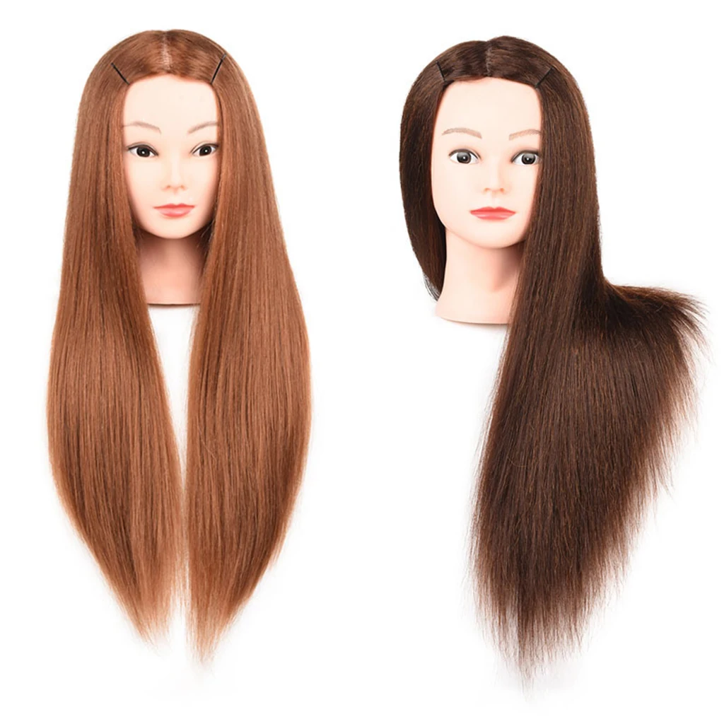 

Manikin Head Doll Head Hair Styling Display for Cutting Braiding Practice Makeup Exercises Hair Curling Winding