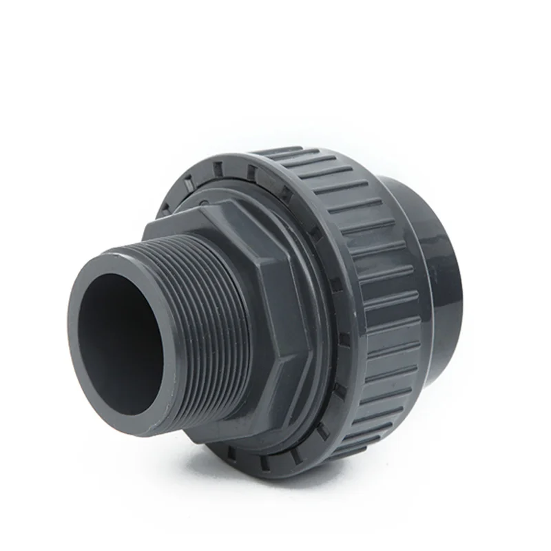 UPVC Union Pipe Fittings Union Water Pipe Connector Plastic Tube Adapter Garden Plant Irrigation Accessories 1 Pcs