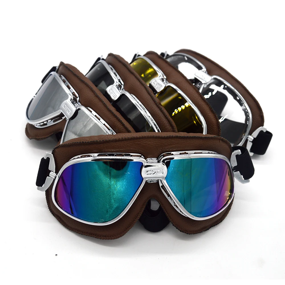 

Motorbike Retro Goggles Motorcycle Pilot Helmet Glasses Flying Scooter Spectacles Motorcycle Helmet Eyewear