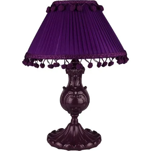 Bacchetta Series Purple Organza Purple Pompom Cap Purple Lampshade