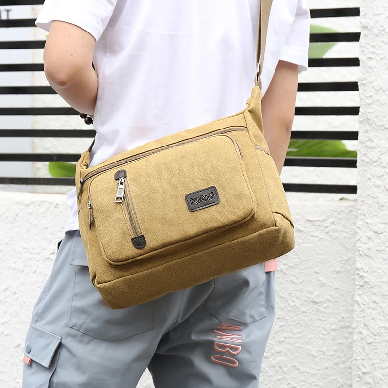 Men Single Shoulder Bag Canvas Handbag Crossbody Travel Casual Bags Bolsa Handbags Quality Luxury Designer Messenger Bags Tote