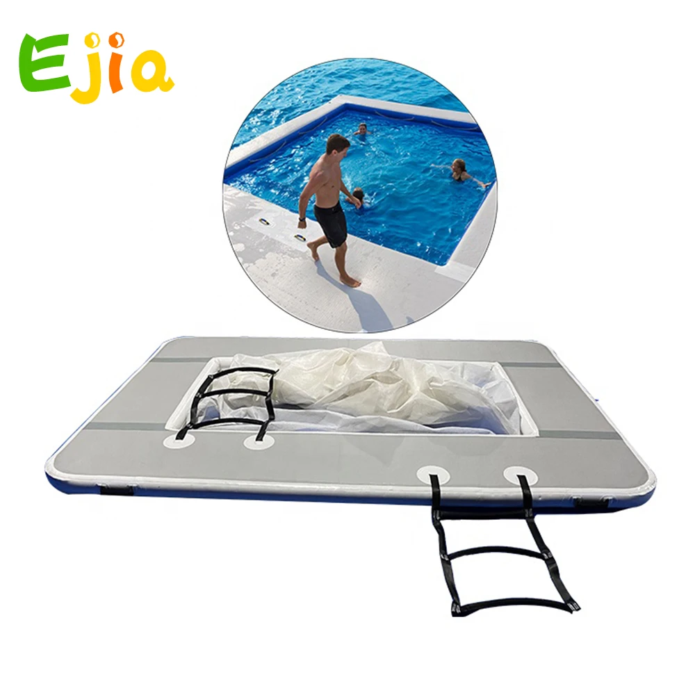 Portable Inflatable Floating Ocean Sea Swimming Pool / Protective Anti Jellyfish Pool With Netting Enclosure For Yacht