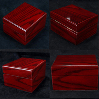 4Pcs Wood Watch Display Box Case Collection, Vintage Style Jewelry Storage Organizer for Women Men - Red