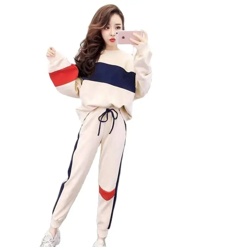 

Women's Costumes Fashion 2 Piece Set Women Casual 2023 New Korean Version Of Loose Tops Were Thin Feet Pants Two Piece Set Women