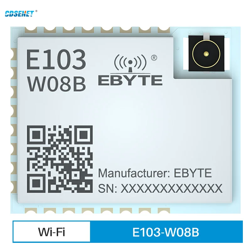 2.4GHz Wi-Fi Serial Port Module Dual ARM Core 12dBm 802.11b WPA TCP HTTP Client MQTT CDSENET PCB Antenna Interface  E103-W08B