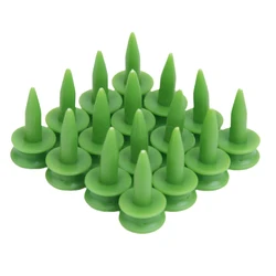 Profissional pequeno verde plástico golfe Tee, substituição clubes, equipamento de golfe, passo castelos, presente, 23mm, 100pcs