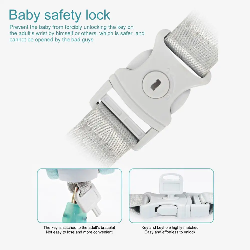 Toddler Rope Leash Kids Anti-Lost Wrist Link Child Lockable Baby Safety Harness Upgraded Anti-Lost Wrist Link Wrist Link