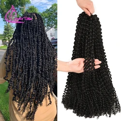 Passion Twist Hair Crochet Braids Synthetic Water Wave For Goddess Locs Curly Braiding Hair Extensions Ombre Blonde 22strands/pc