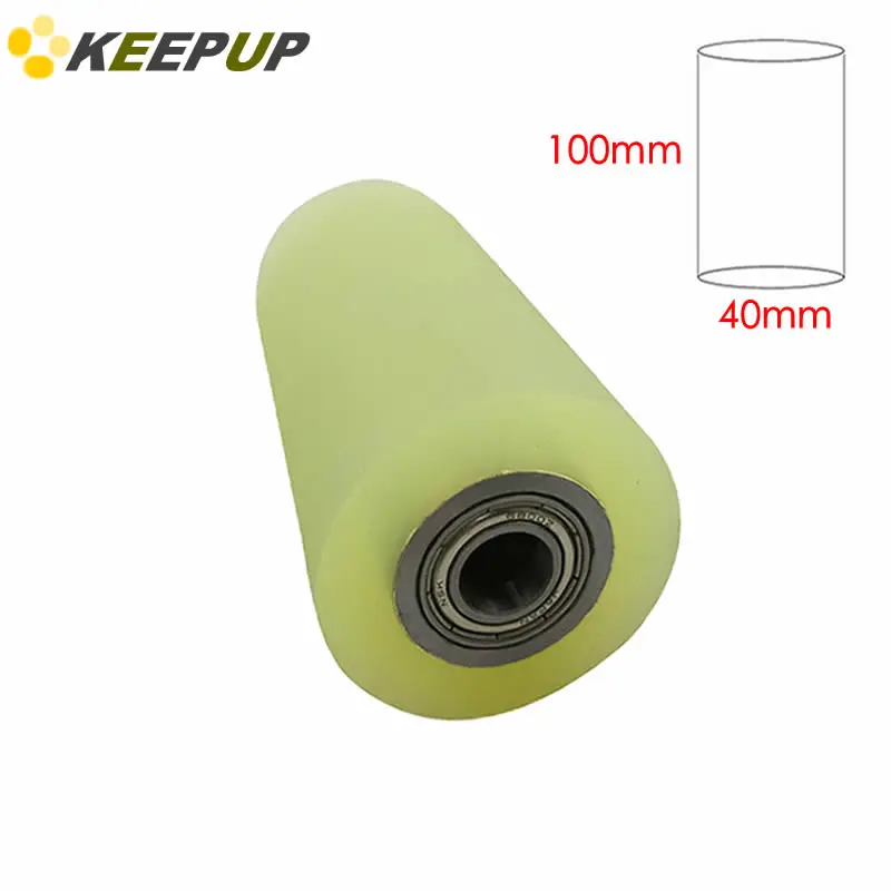 

Furniture wheel.Diameter 40mm, length 100mm,PU polyurethane roller with bearing,Soft surface,Pipeline transmission Rubber wheel