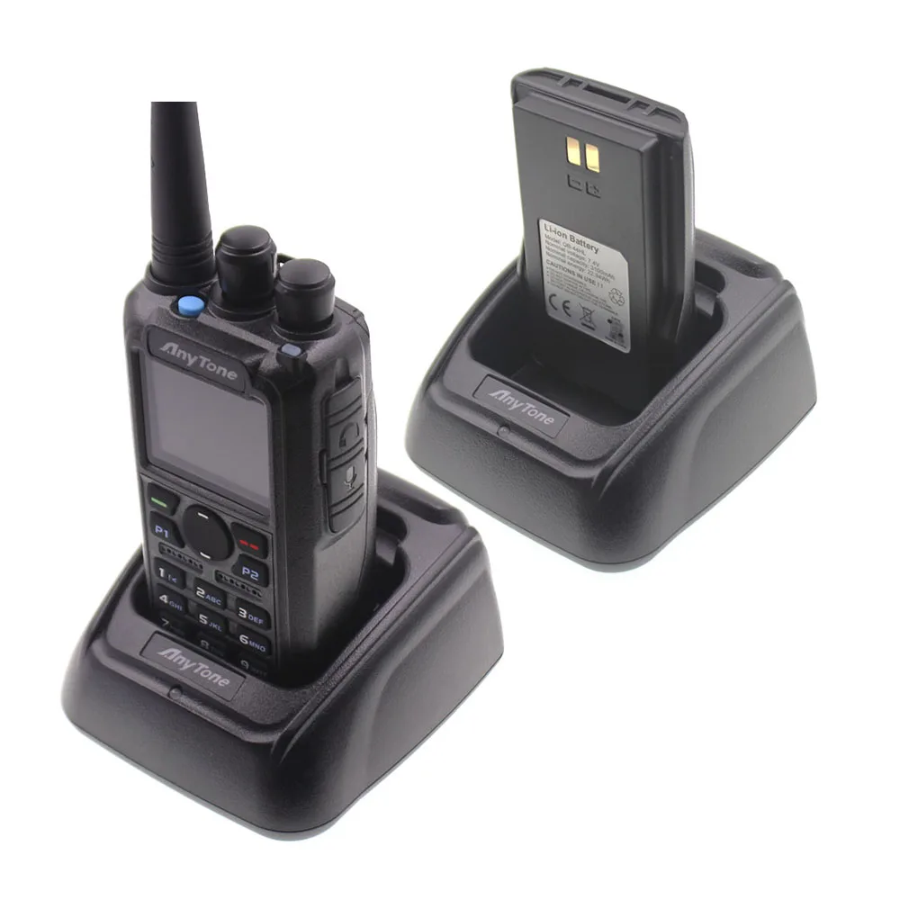 Anytone AT-D878UV PLUS Digital DMR and Analog Walkie Talkie with GPS APRS Bluetooth-PTT Dual band Two Way Radio with PC Cable