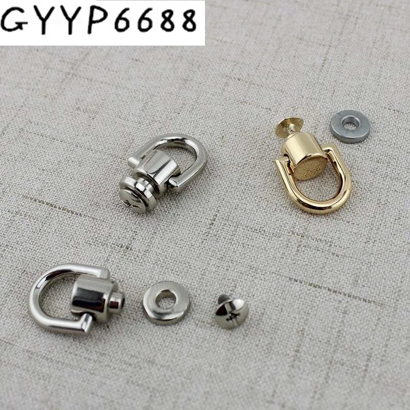 

2pcs 50pcs Bag hanger hardware accessories on both sides of the screw D ring bag the package chain metal Hanger connector