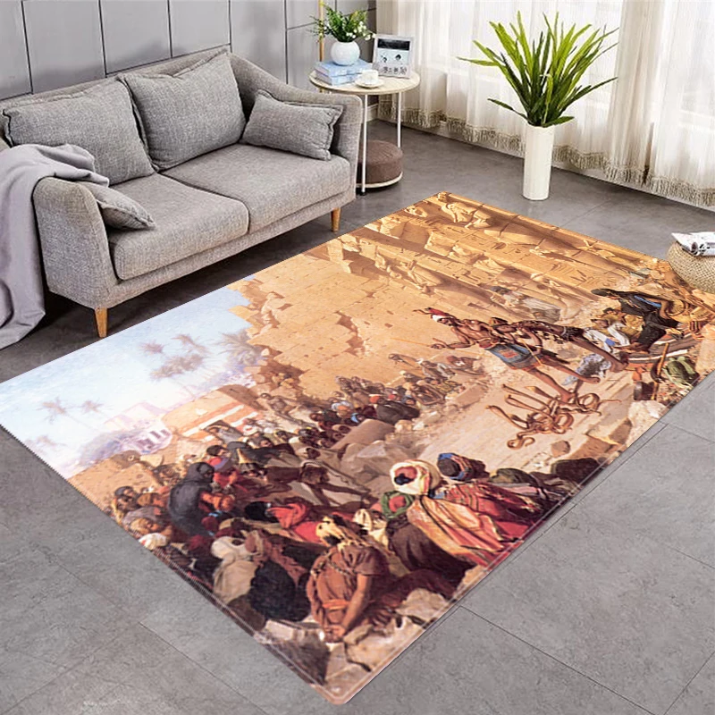 Dunhuang Wandbild bedruckte Teppiche Home Wohnzimmer 3D-Farbdruck Raum dekoration Tür matte rutsch feste wasch bare kleine Teppich