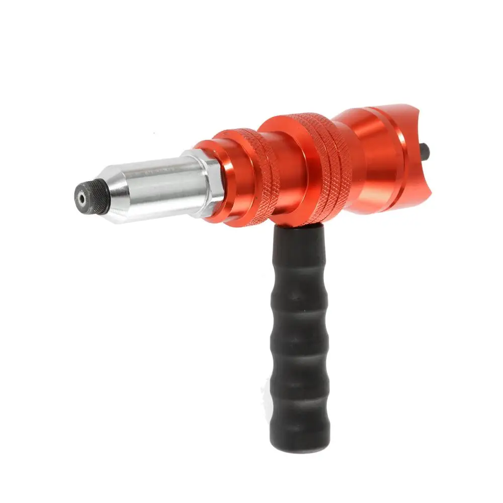 Electric Rivet Gun Drill Nut Riveting Tool Cordless Riveting Riveter Adapter Kit Rivet Nut Gun Drill Adapter with 200 Rivets