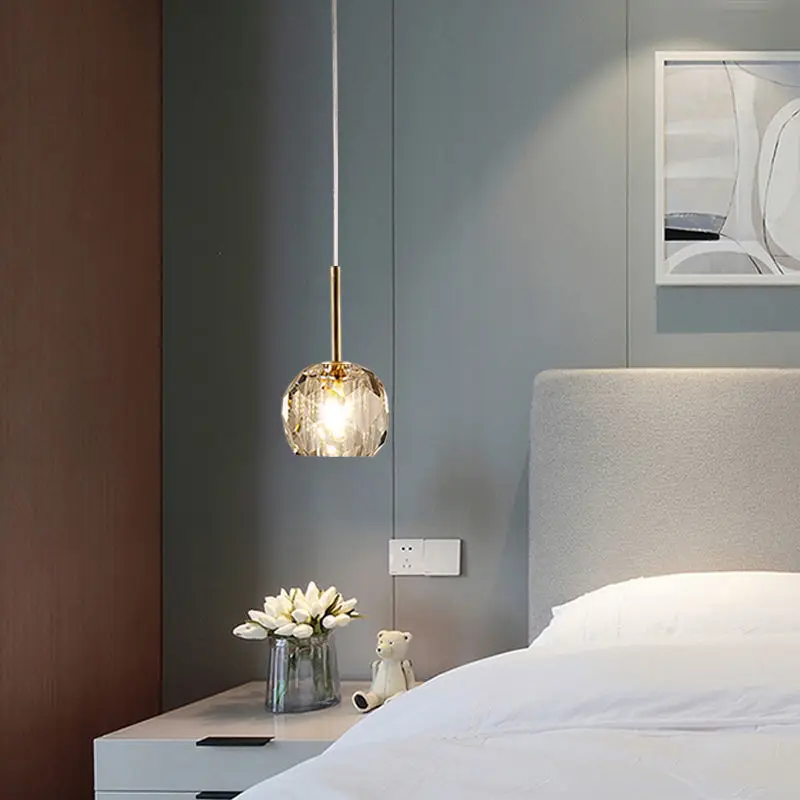 Bedroom bedside chandelier crystal light dining room bar Nordic post-modern small chandelier modern light home-appliance