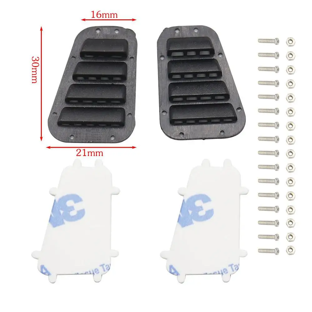 Abs Kunststoff Türscharnier/Türgriff/Motorscharnier/Kraftstofftank Port/Lufteinlass Geeignet für 1/10 Rc Autoteile Traxxas Trx4 Axial Scx10