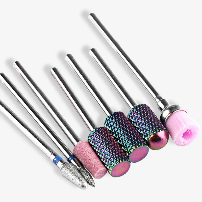 Combinato Nail Drill Bits Set Fresatura Cutter per Manicure Pedicure Nail Drill Macchina Accessori Unghie Artistiche Attrezzo Polacco Rimuovere