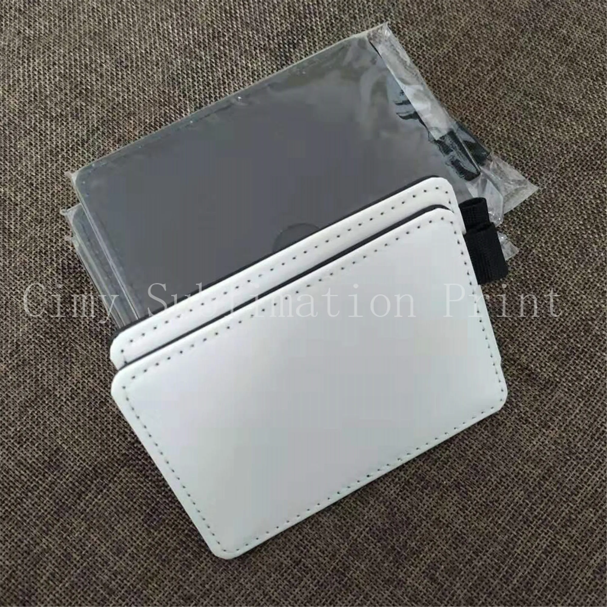 12pcs/lot Blank Sublimation Leather Card Bag Holder for Heat transfer Printing Blank consumables DIY 7x11cm