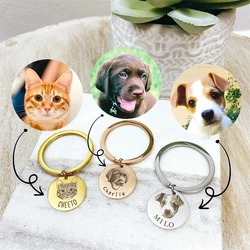 Personalized Pet Portrait Keychain Pet Lovers Gift Dog Best Friend Gift Portrait Keychain Dog Mom Pet Gift Fathers Day Gift