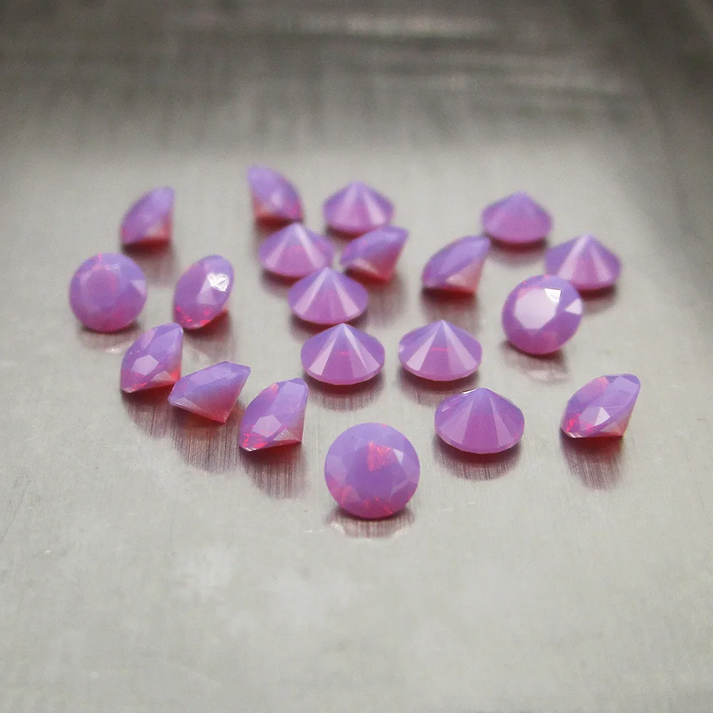 1.0-3.0mm AAAAA Grade Machine Cut Synthetic Opal Radiant Orchid Nano Stone 1000pieces/Bag For Jewelry Making