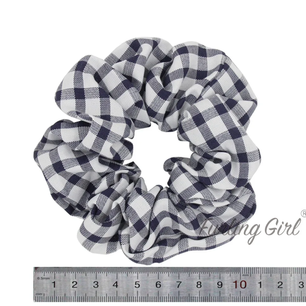 Furling Girl 1 Plaid Lattice Hair Scrunchies for Women Hair Accessories Tartan Gingham Hair Tie Elastic Ponytail Holders