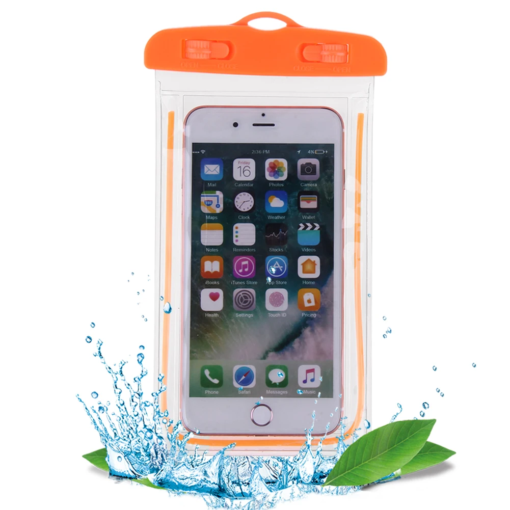 Universal Waterproof Case Swimming Bags Luminous Underwater Pouch Phone Case For Phone Smaller Than 5.5 Inch