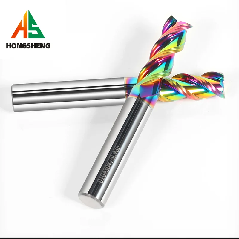 3 Fluiten Carbide Frees Aluminium Cutter Tungsten End Mill Dlc Coating Tanden Tool Key Zits Router Bit Aluminium Frezen