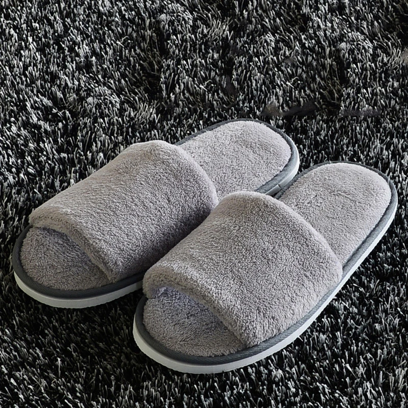 Women Solid Color Coral Fleece Slippers Soft Non-disposable Home Hospitality Slippers Party Gifts For Wedding Guests Slippers