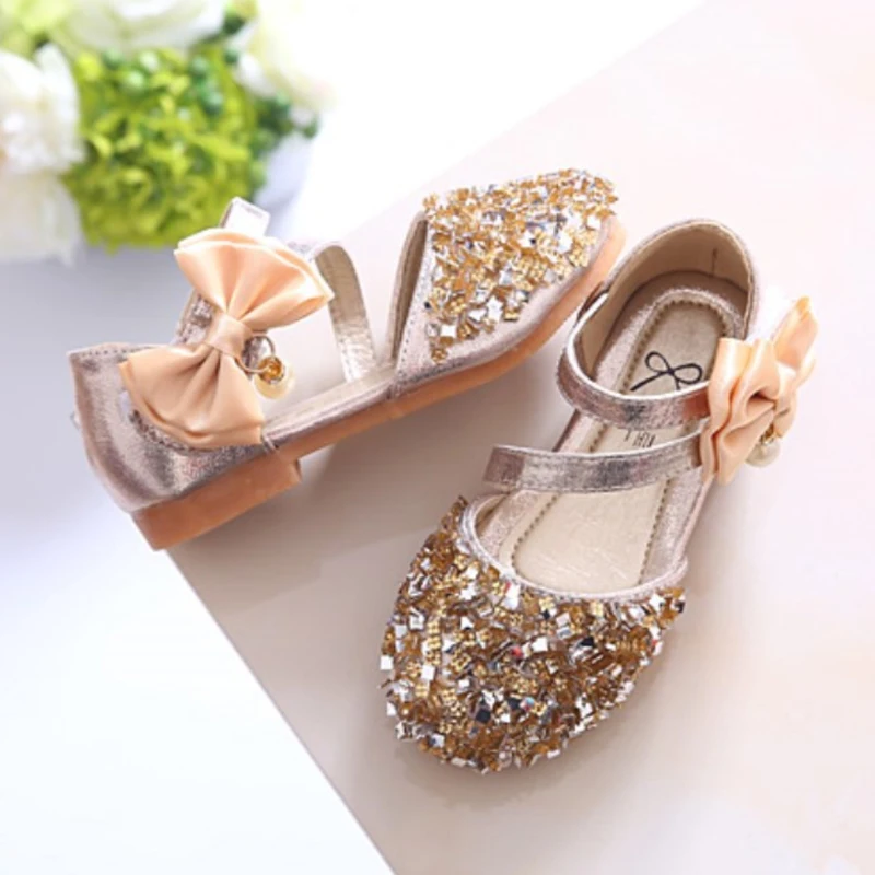 

Toddler Girls Sparkly Sequin Shoes Gold Christmas Princess Flats Dressy Baby Girls Birthday Party Shoes Kids Fall Halloween 3t 4