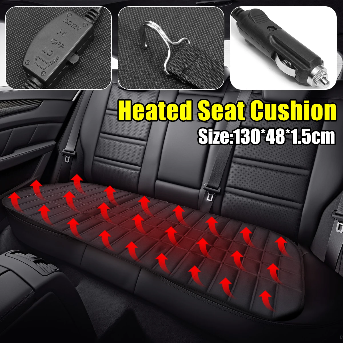 12v Car Auto Warmer Heater Car Rear Back Heated Heating Seat Cushion Cover Pad Automotive Accessories