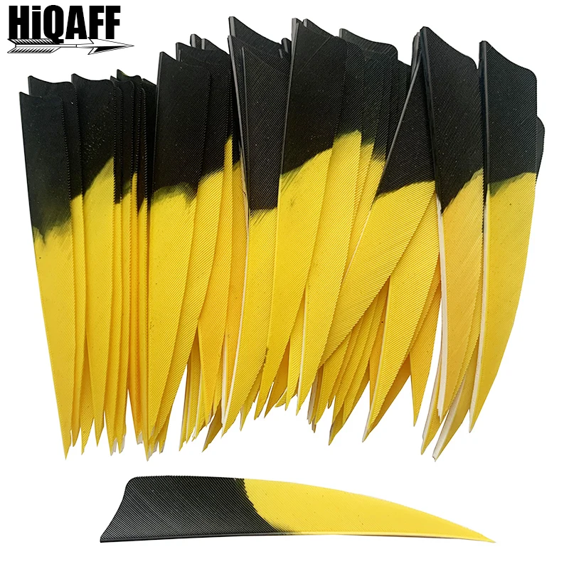 50Pcs 4Inch Archery Feathers Arrow Fletches Natural Turkey Fletching Shield Cut Shape DIY Tools Hunting Shooting Accessories