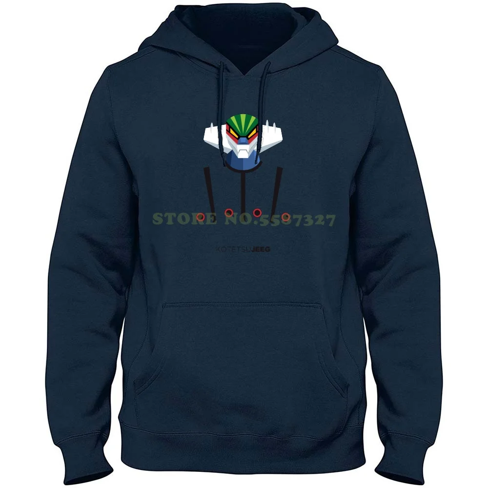 Kotetsu Jeeg ( Steel Jeeg )-Color 100% Pure Cotton Hoodie Kotetsu Jeeg Steel Grendizer Goldrake Goldorak Robot Mecha Japanese