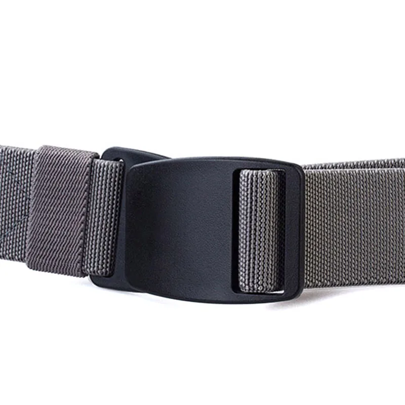 Men Army Tactical Waist Belt Plastic Buckle Male Elastic Canvas Belts Cummerbunds High Quality Width 3.8CM Sports Accessories