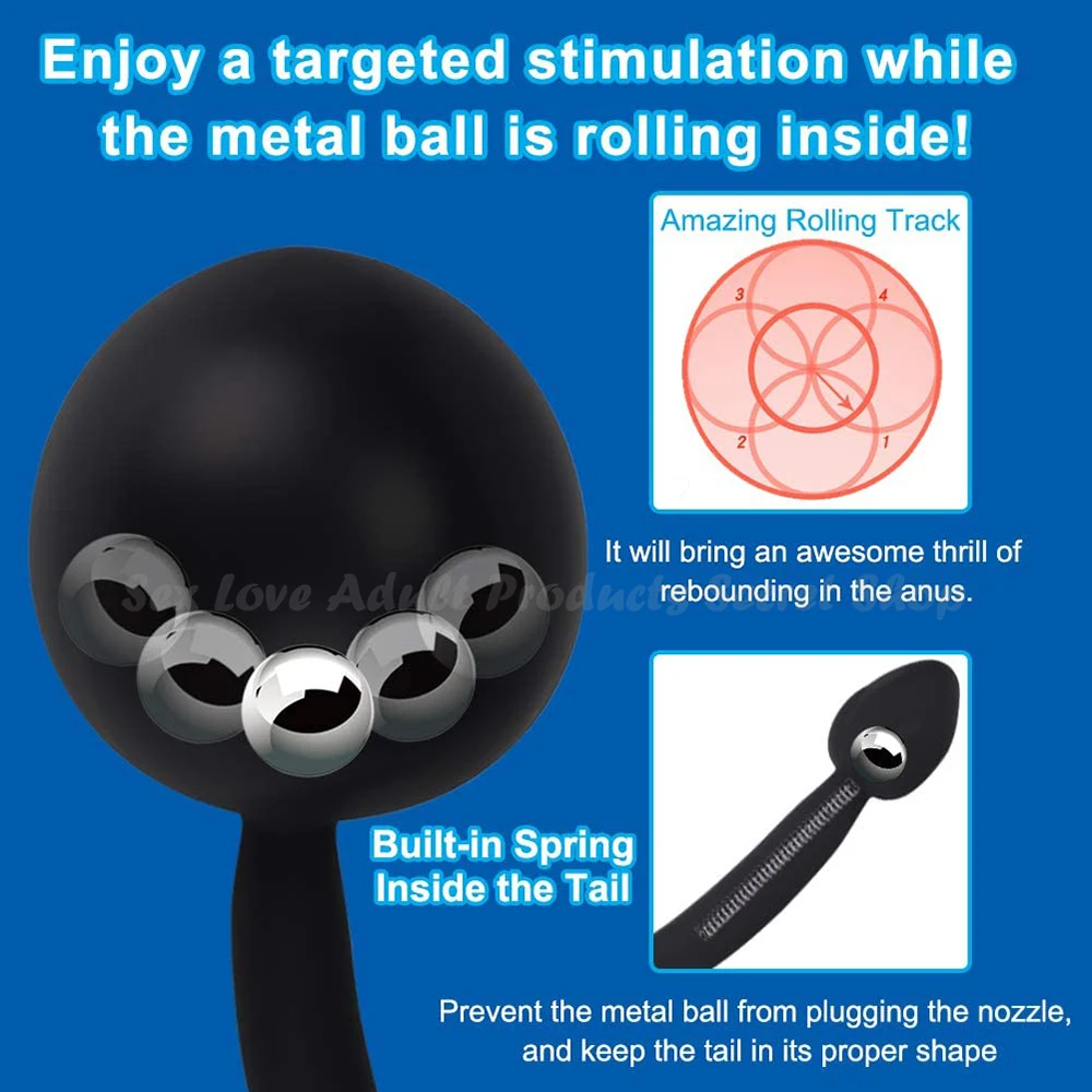 Gay Dildo Pump Inflatable Anal Plug Expander Huge Vaginal Anus Dilator Silicone Butt Dilation Ball-rolling Stimulation Sex Tools