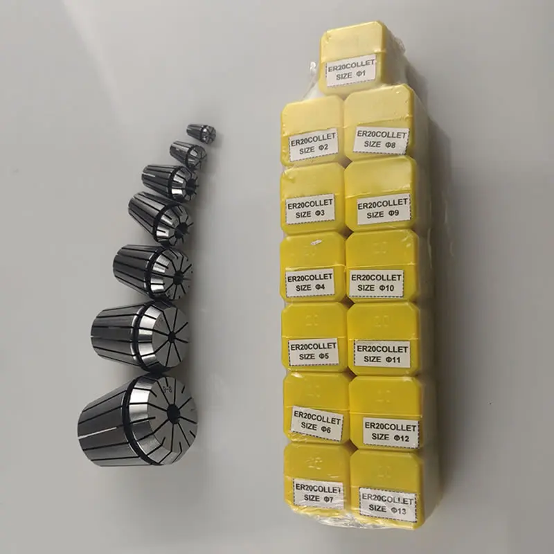 ER20 1-13mm ER Spring Collet Chuck 6.35mm 3.175mm Accuracy 0.015mm CNC Milling Tool Holder Engraving Machine 2.2KW Spindle Motor