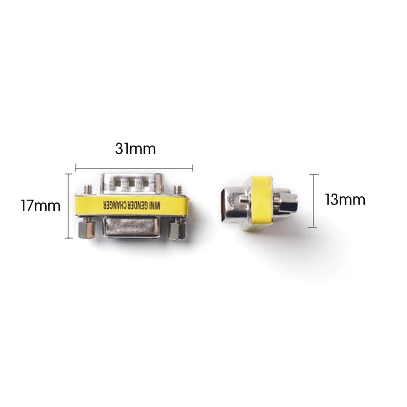 Lingable D-Sub 15pin VGA Male to VGA Female Convertor Monitor DB15 VGA RGB HDB Extender Connector