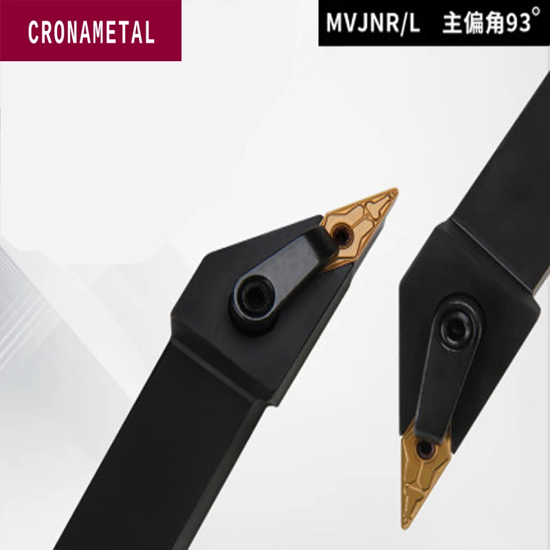 CRONAMETAL insert carbure 93 ° outil de tournage externe CNC outil de tour a metaux porte-outil de tour MVJNR1616K16/2020K16/2525M16
