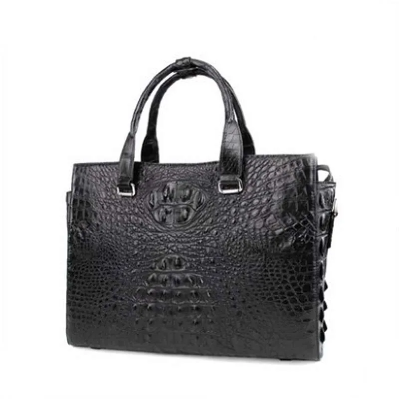 pugete crocodile leather Man's bag business men bag large capacity computer bag  genuine leather handbag