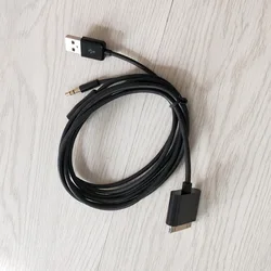 30 pin to USB charging 3.5mm AUX cable 1.5m USB charge cable adapter for ip4 4s iPod iPad 3