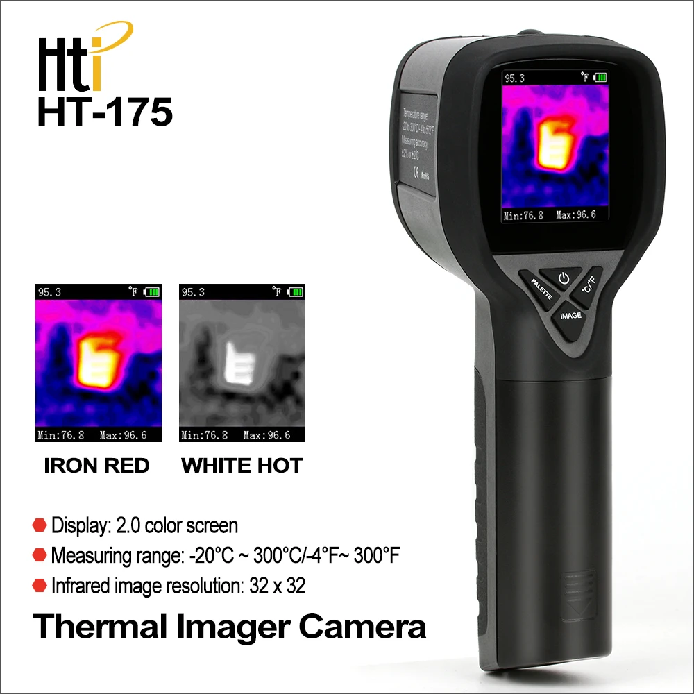 RZ Thermal Imager Professional Mini LCD Digital Handheld IR Thermal Camera Infrared Thermometer Pyrometer Infrared Camer HT-175