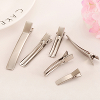 10pcs 3.5-8cm Hair Clips Base Double Prong Alligator Metal Hairpin Blank